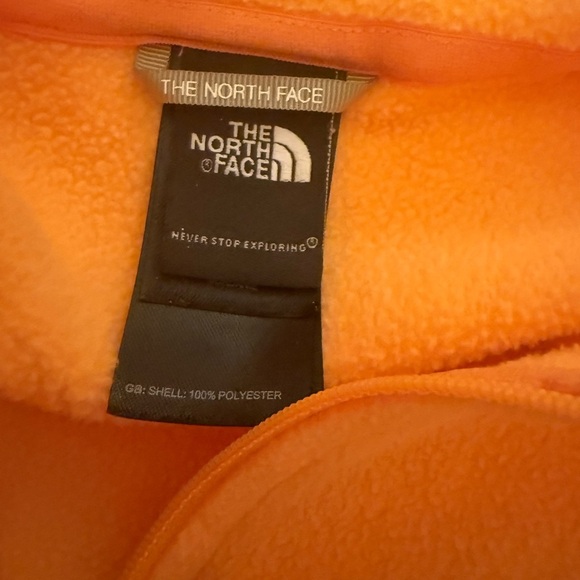 The North Face Women’s Large 1/4-Zip Fleece Pullover Orange Large - Picture 5 of 8